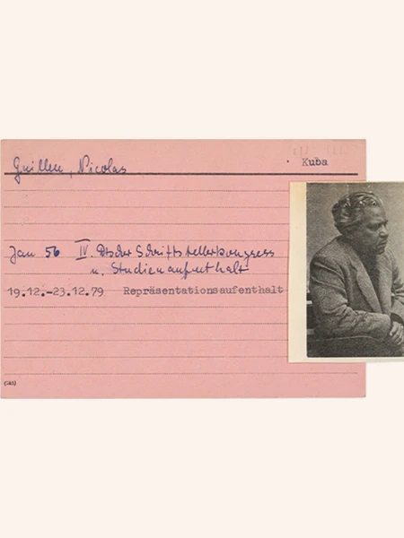 Digitale Aufbereitung: Einreisekartei des Schriftstellerverbandes der DDR